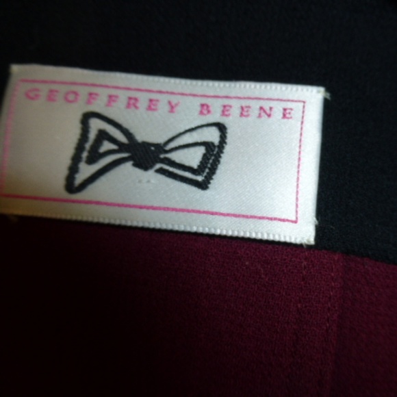 GEOFFREY BEENE COUTURE BERGDORF GOODMAN Vintage wool red black blazer Jacket 4 6 - Picture 6 of 7